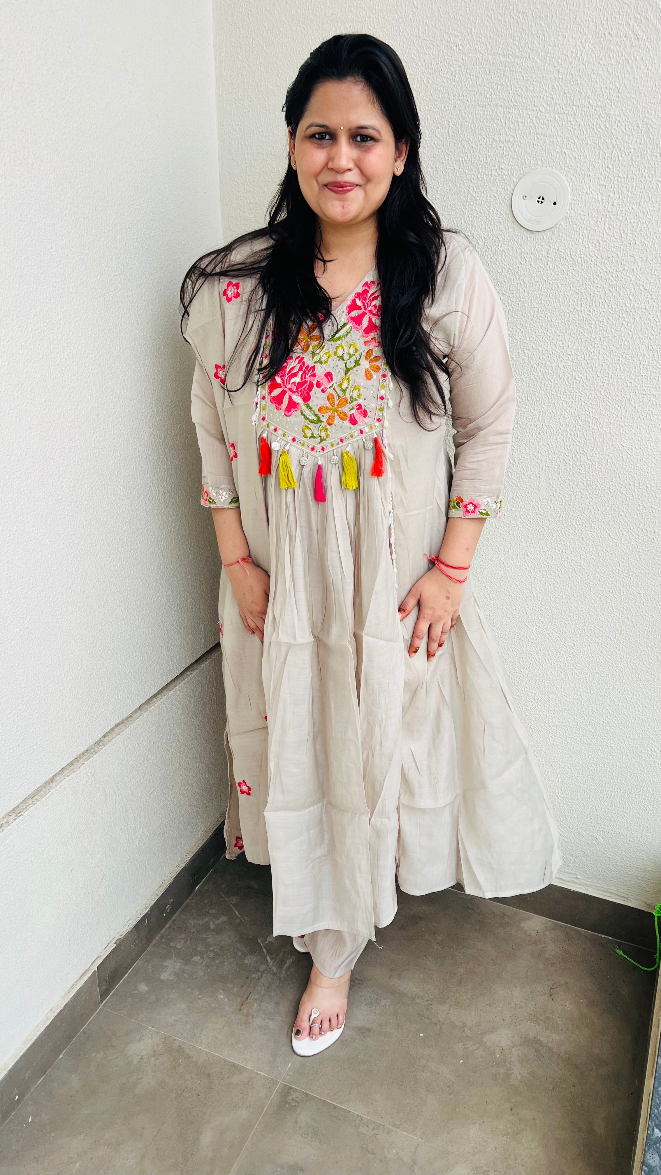 Ivory Embroidered Suit Set