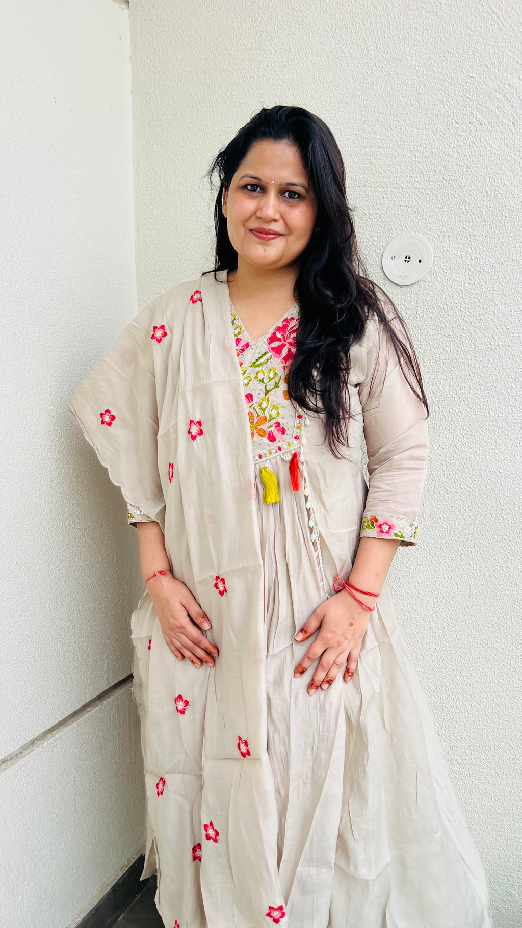 Ivory Embroidered Suit Set