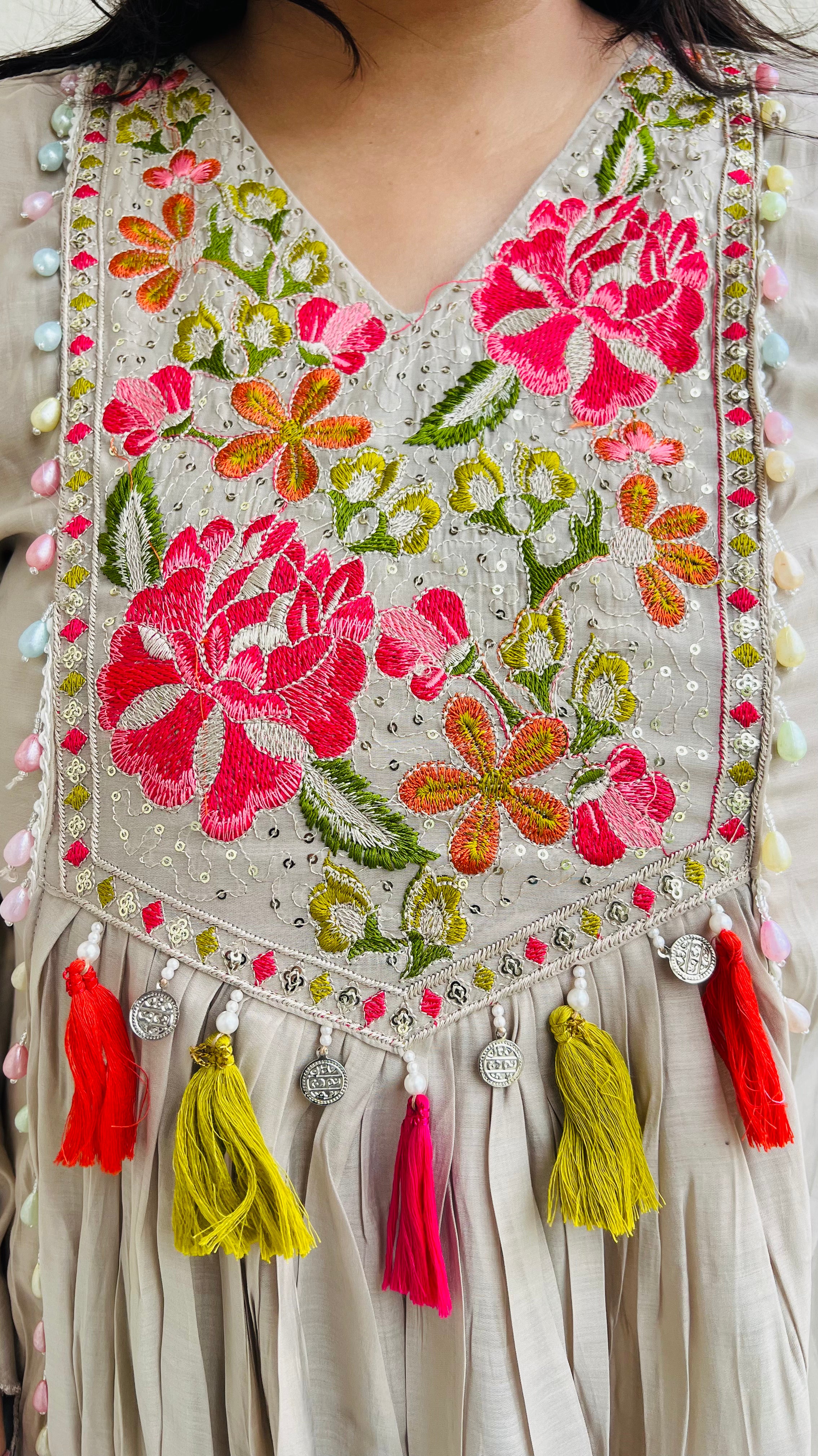 Ivory Embroidered Suit Set