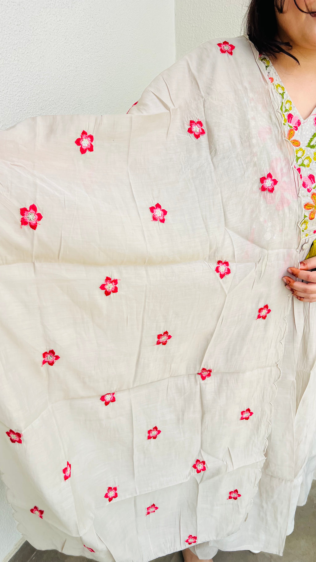 Ivory Embroidered Suit Set