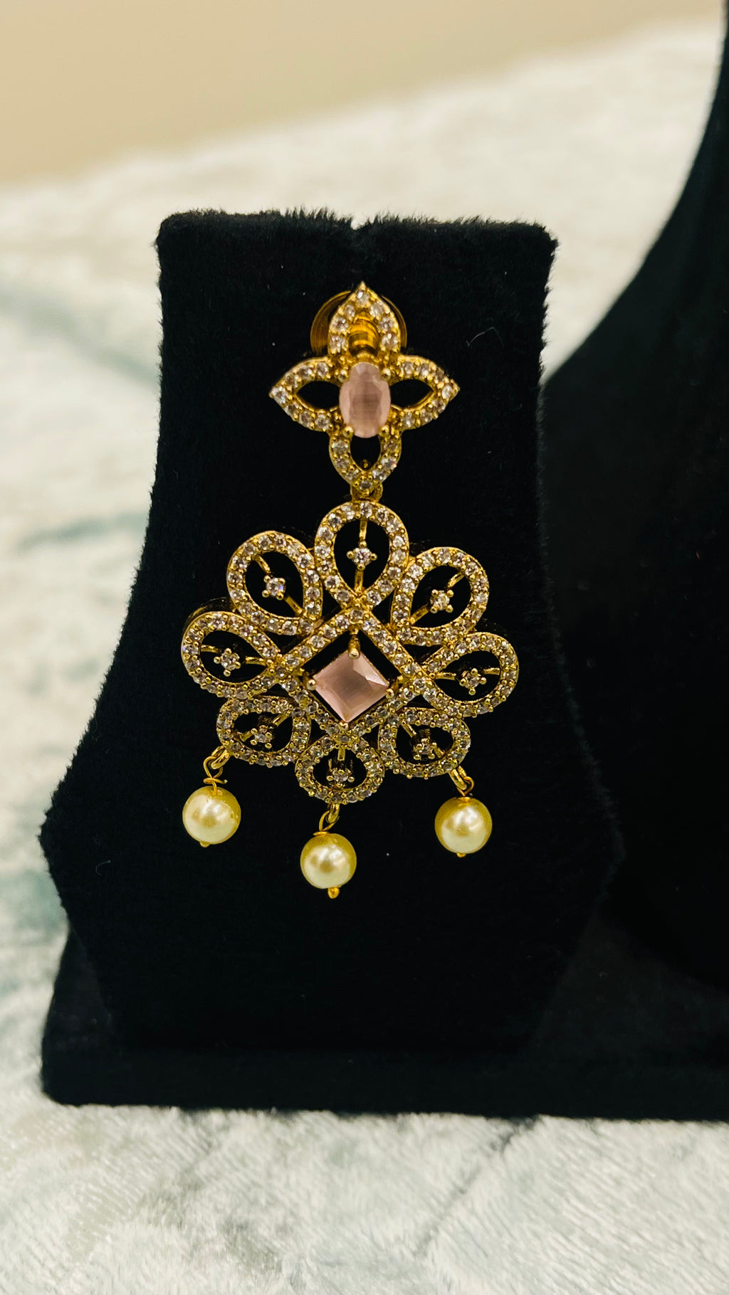 Baby Pink Anti-Tarnish Neckpiece Set