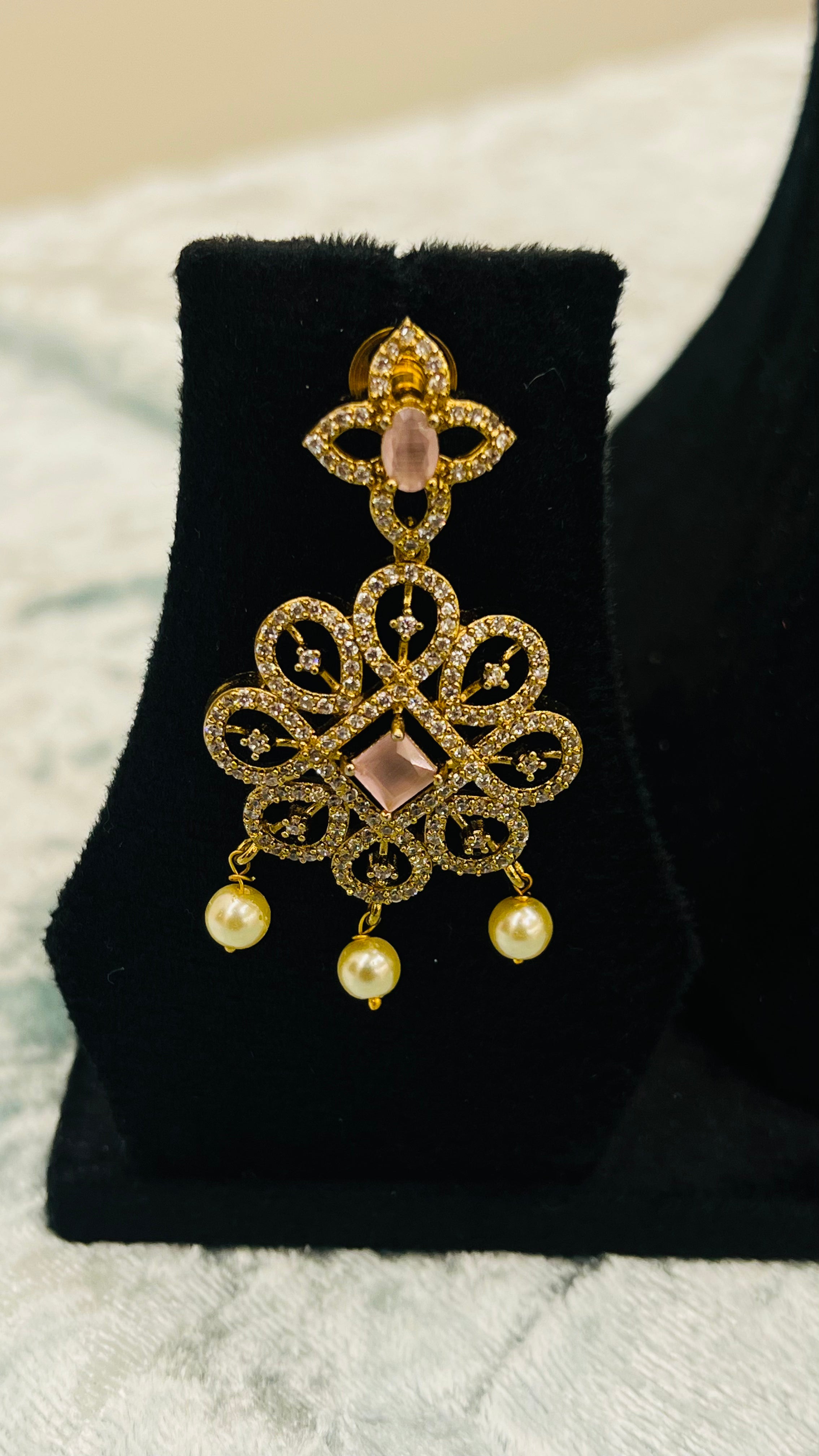 Baby Pink Anti-Tarnish Neckpiece Set