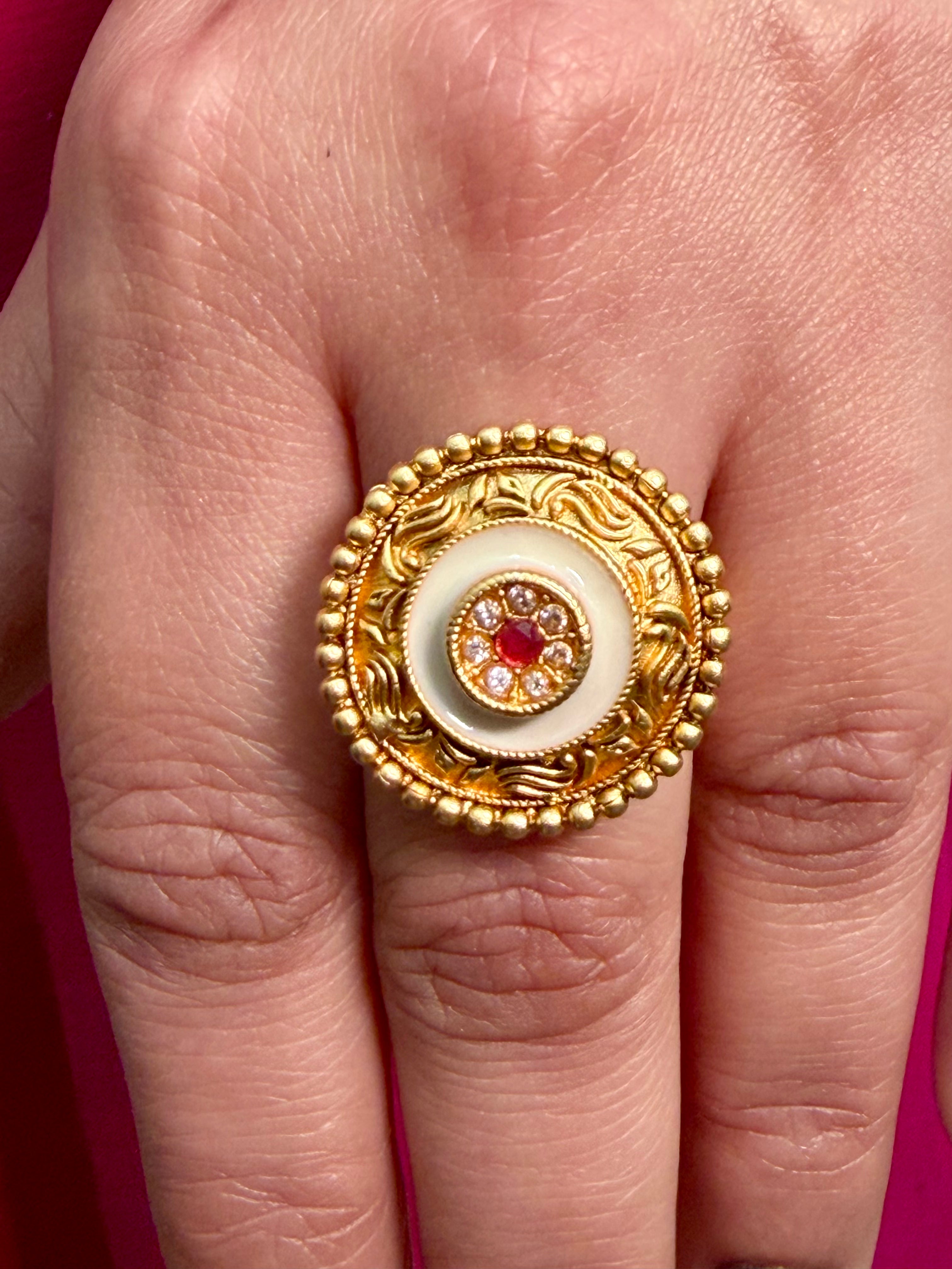 White Small Ring