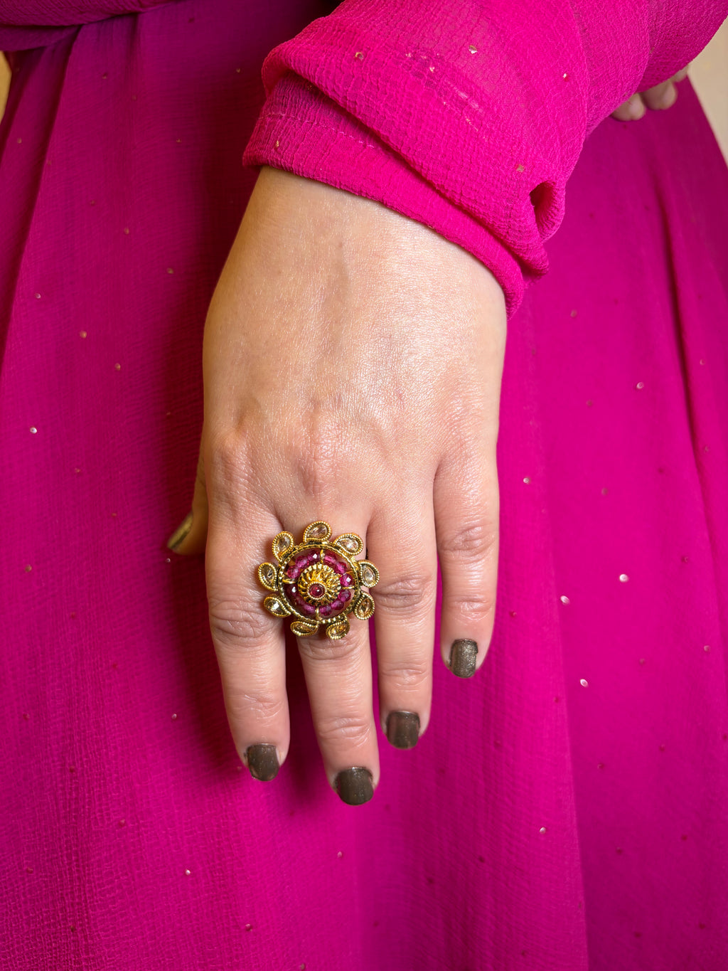 Pink Pear Heritage Ring