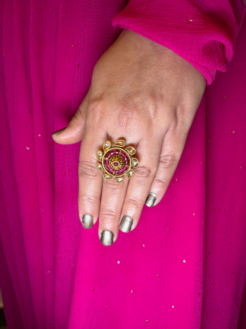 Pink Pear Heritage Ring