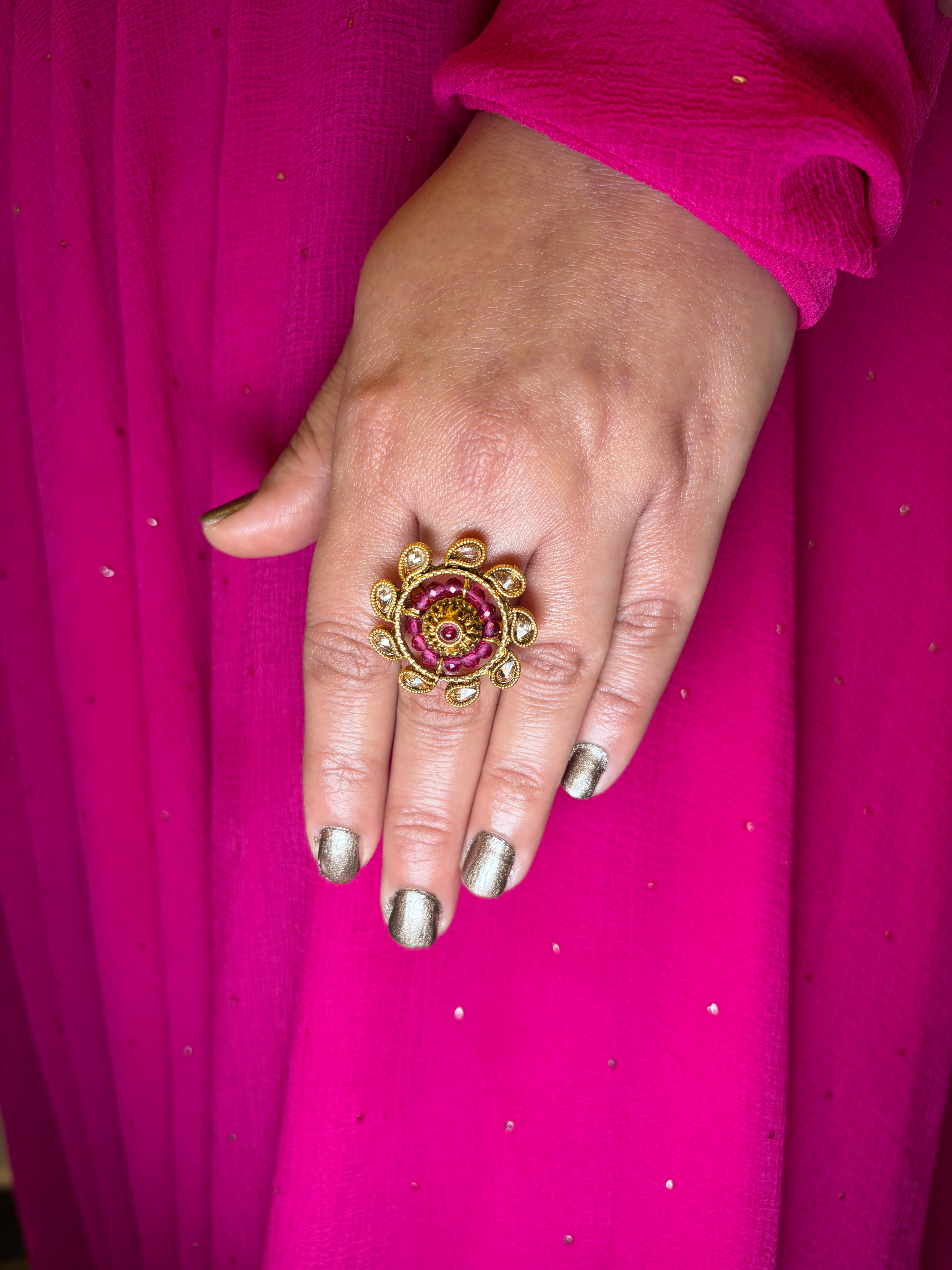 Pink Pear Heritage Ring