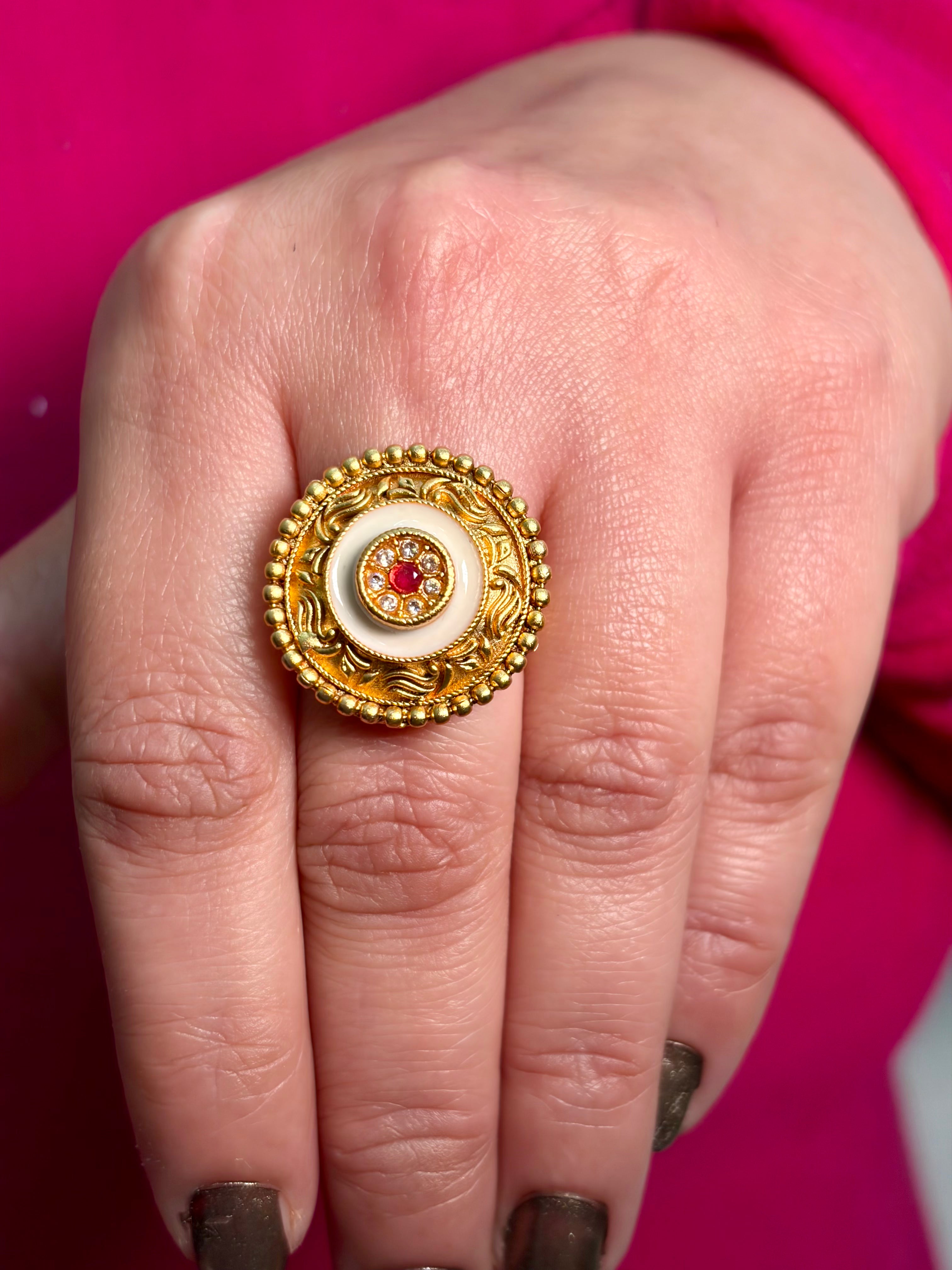 White Small Ring