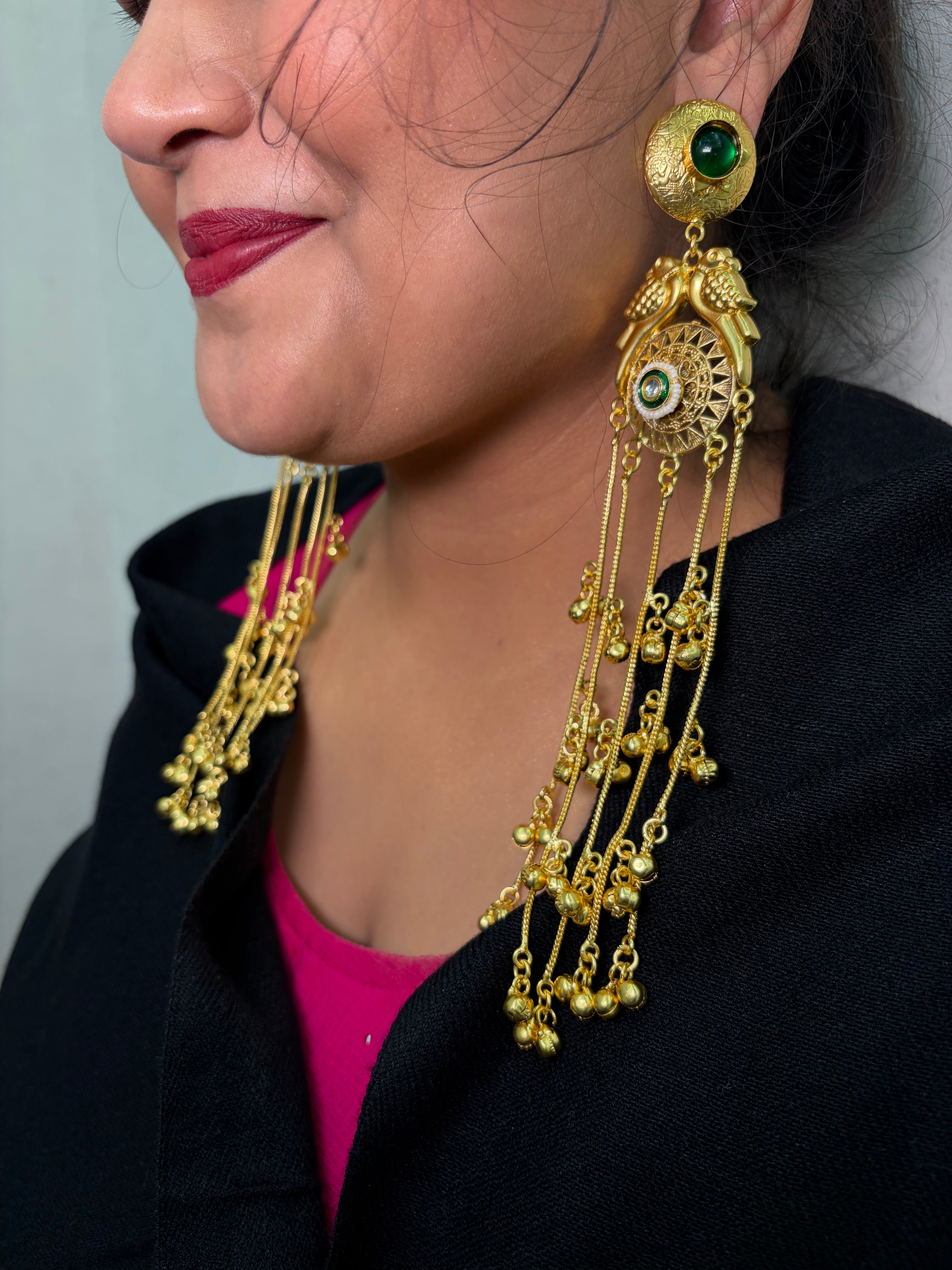 Elegant Kashmiri Style Long  Earrings