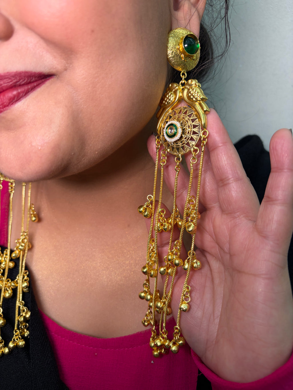 Elegant Kashmiri Style Long  Earrings