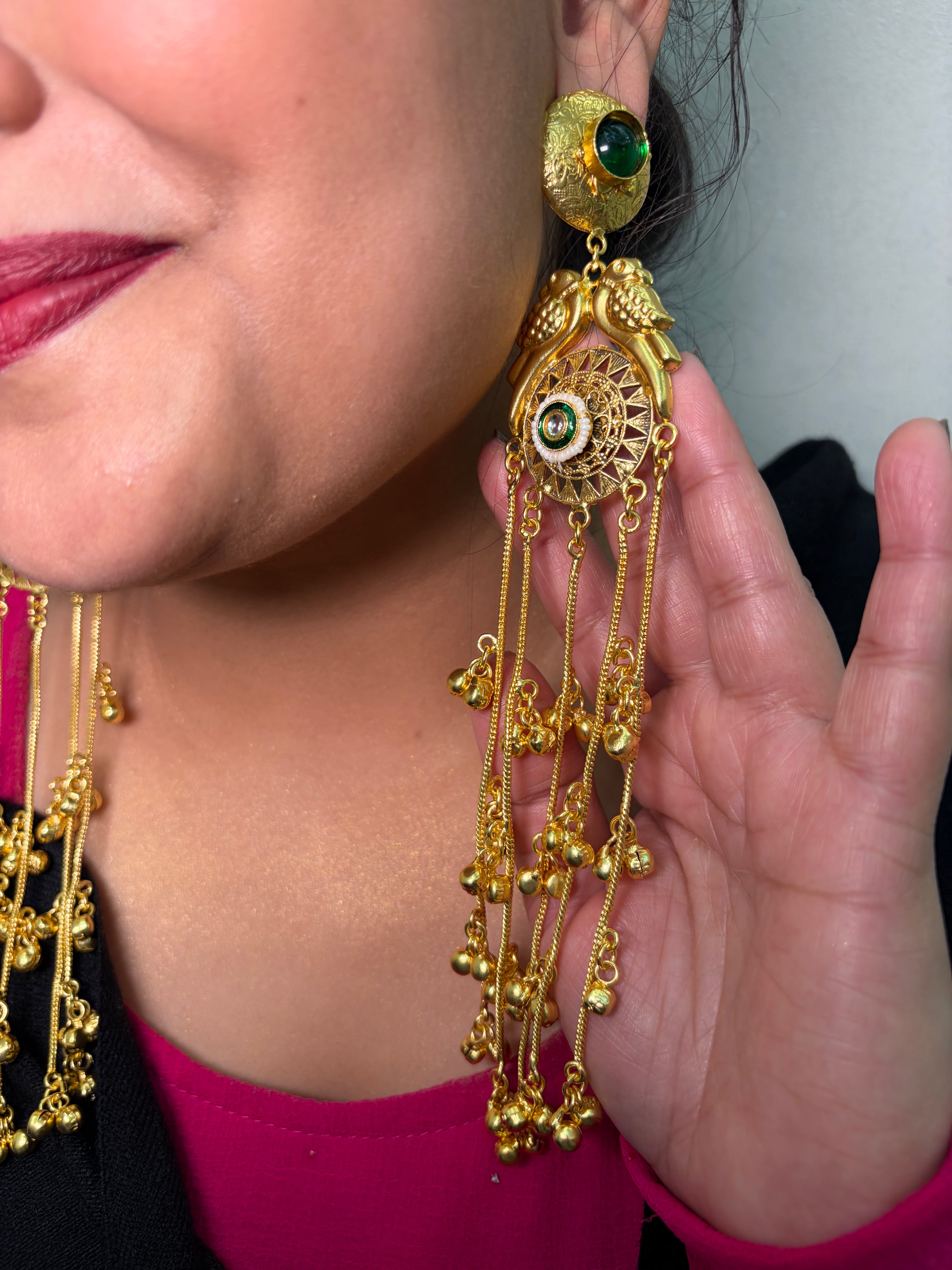 Elegant Kashmiri Style Long  Earrings