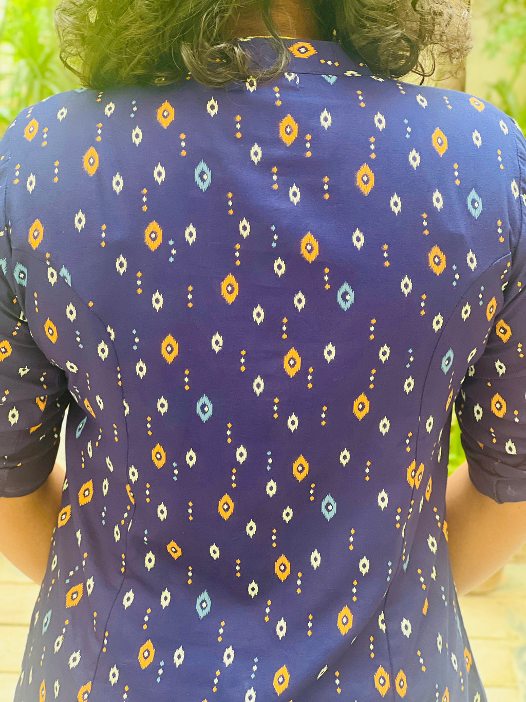 Blue Rayon Short Kurti