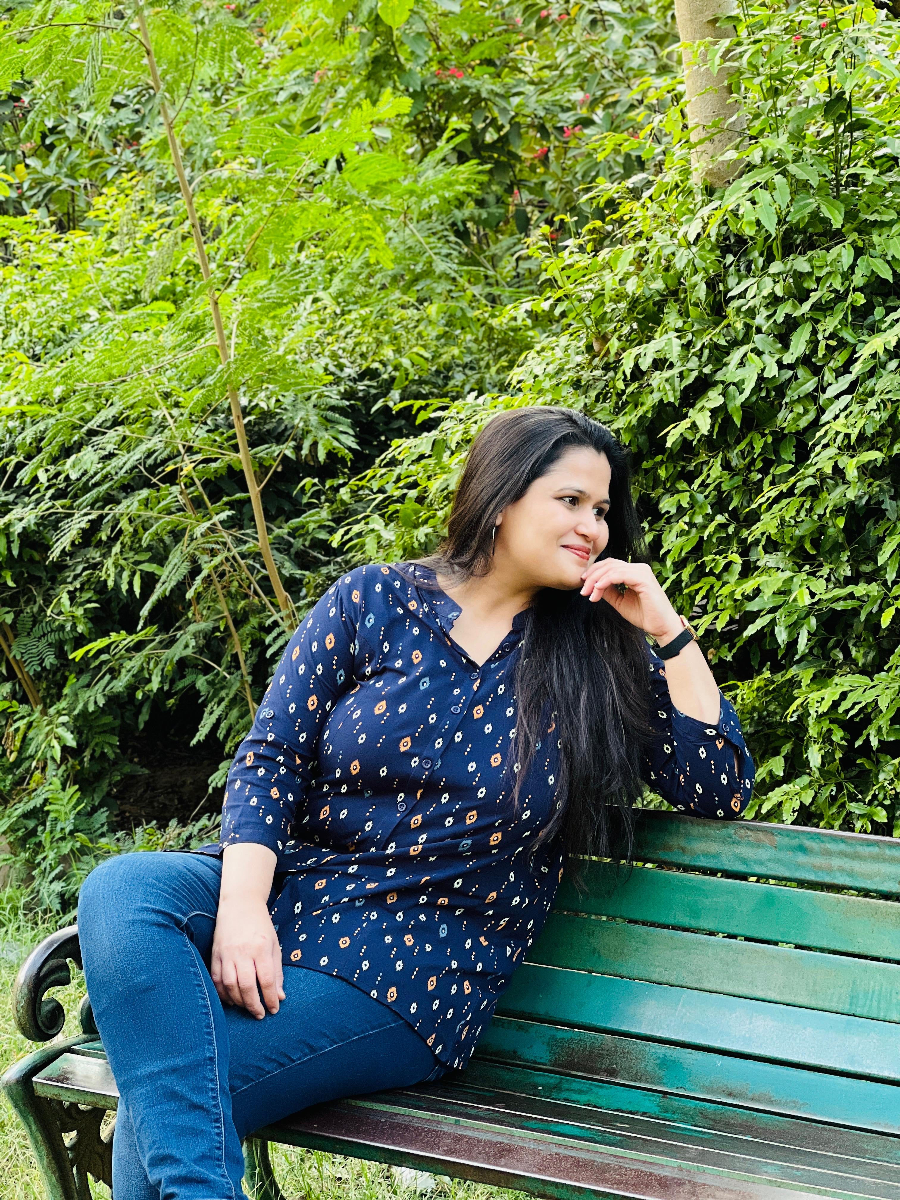 Blue Rayon Short Kurti