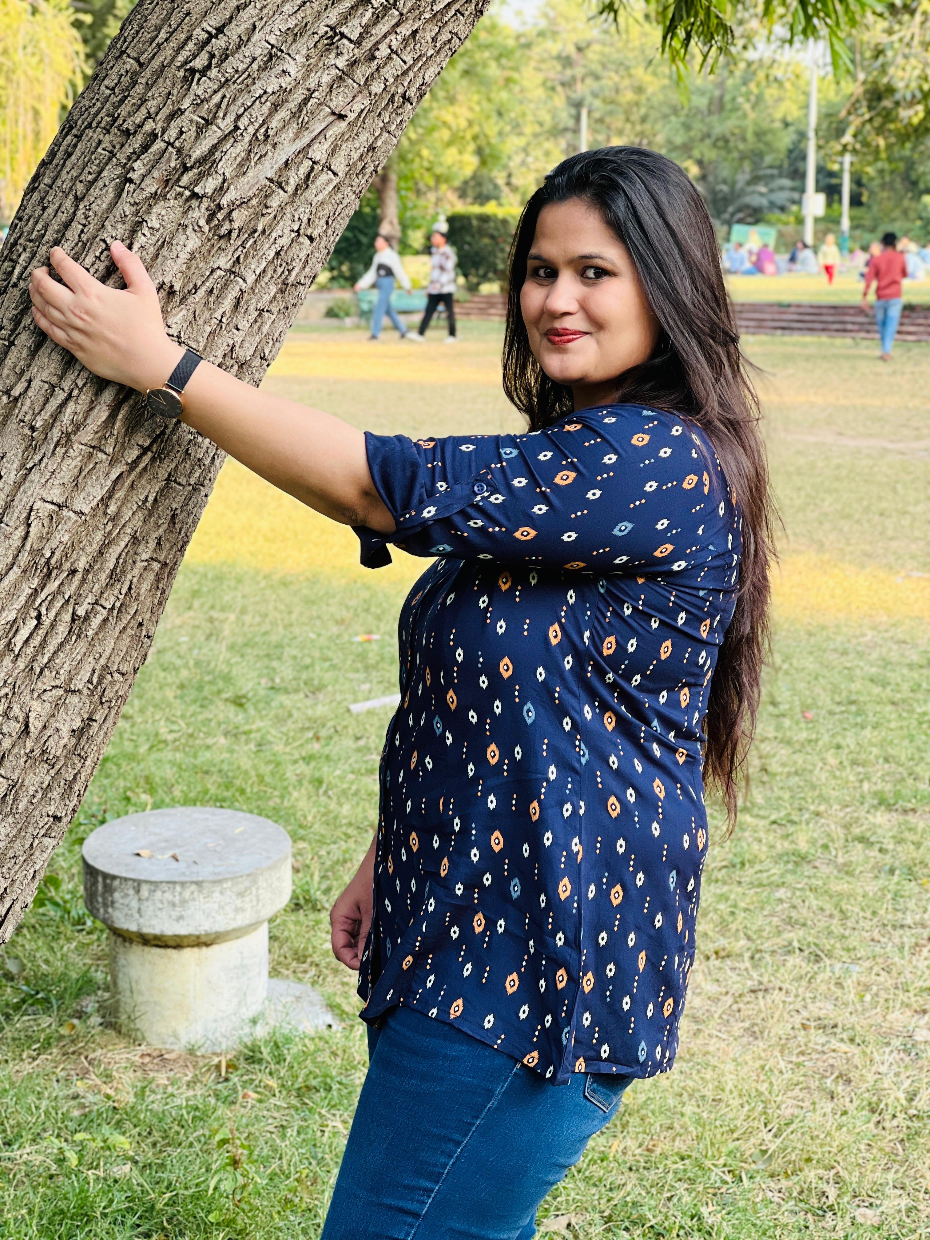 Blue Rayon Short Kurti