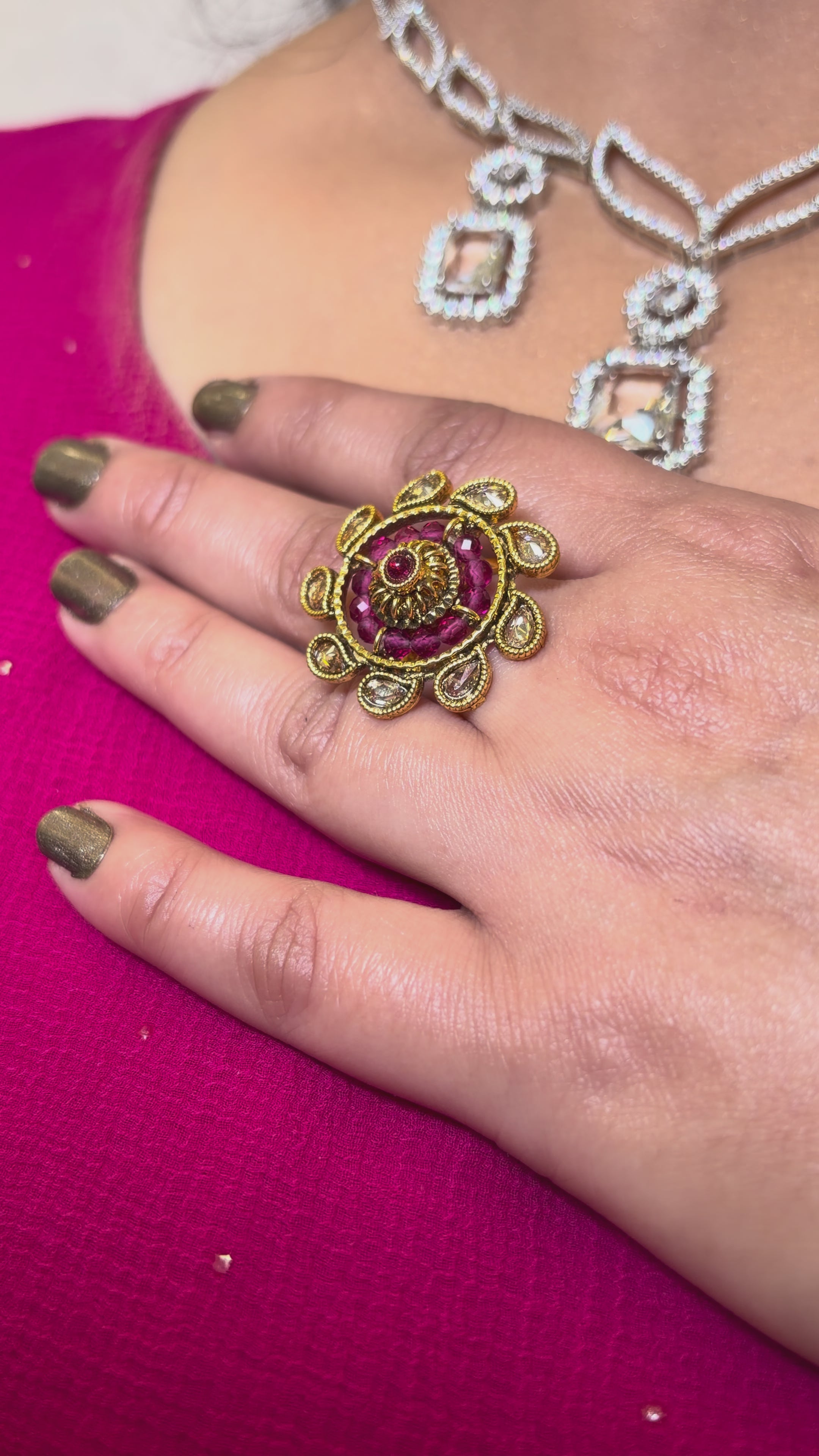 Pink Pear Heritage Ring